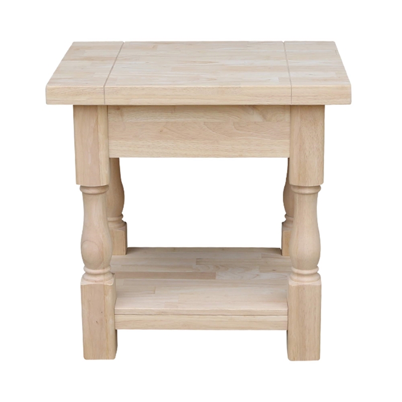International Concepts Tuscan End Table  Unfinished