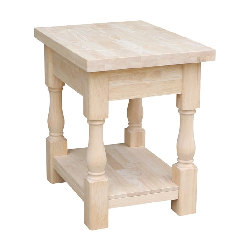 International Concepts Tuscan End Table  Unfinished