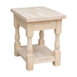 International Concepts Tuscan End Table  Unfinished