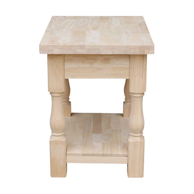 International Concepts Tuscan End Table  Unfinished