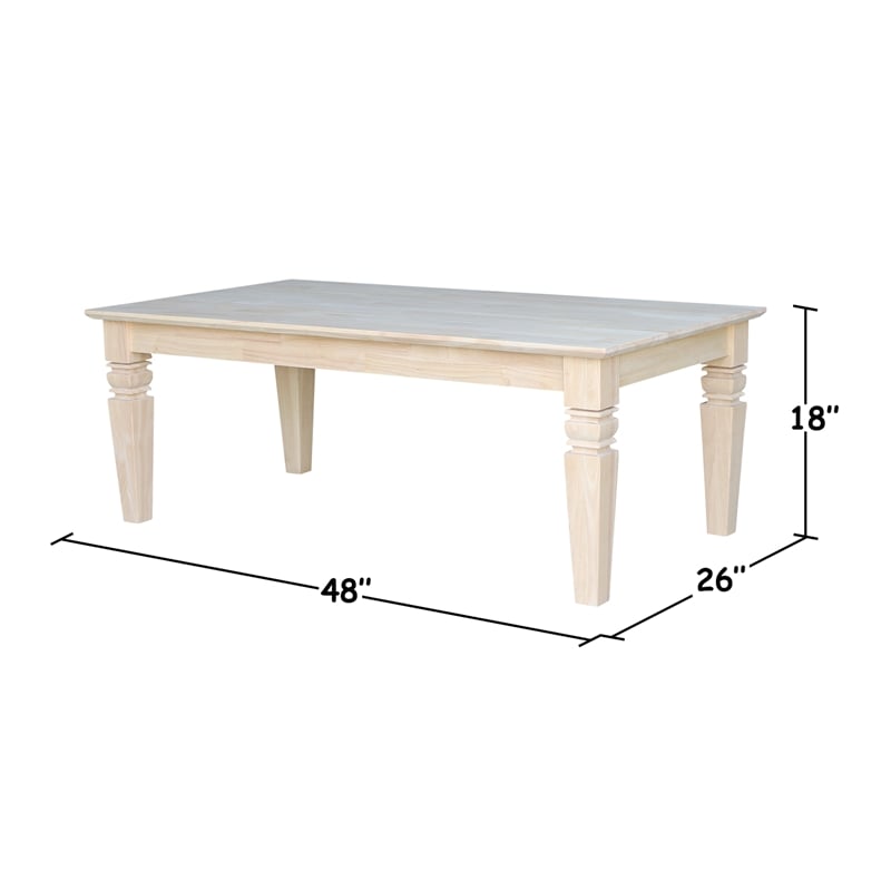 International Concepts Java Coffee Table  Unfinished