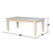 International Concepts Java Coffee Table  Unfinished