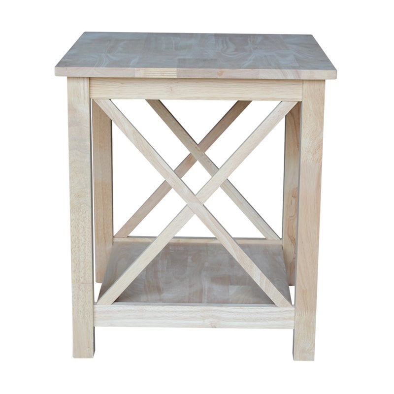 International Concepts Hampton End Table  Unfinished