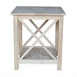 International Concepts Hampton End Table  Unfinished