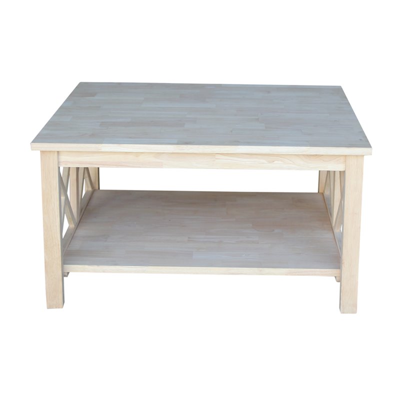 International Concepts Hampton Square Natural Wood Coffee Table