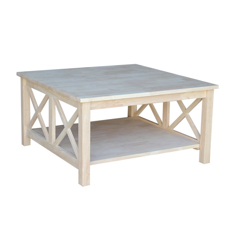 International Concepts Hampton Square Natural Wood Coffee Table