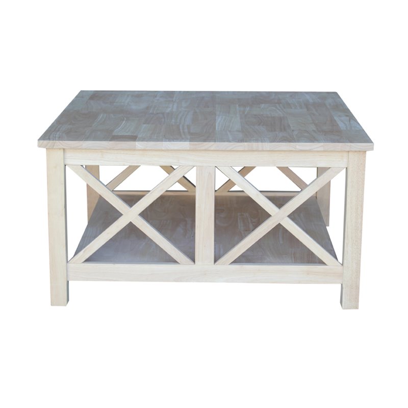 International Concepts Hampton Square Natural Wood Coffee Table