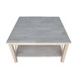 International Concepts Hampton Square Natural Wood Coffee Table