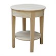 International Concepts Solid Wood Philips End Table - Natural Unfinished