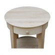 International Concepts Solid Wood Philips End Table - Natural Unfinished