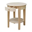 International Concepts Solid Wood Philips End Table - Natural Unfinished