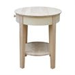 International Concepts Solid Wood Philips End Table - Natural Unfinished