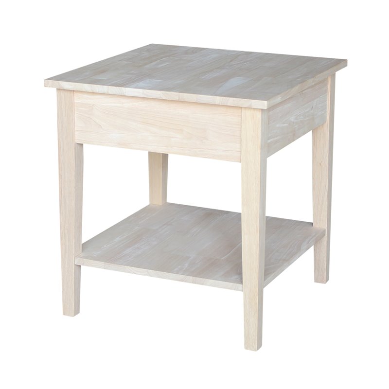 International Concepts Spencer End Table  Unfinished