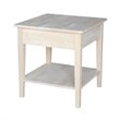 International Concepts Spencer End Table  Unfinished