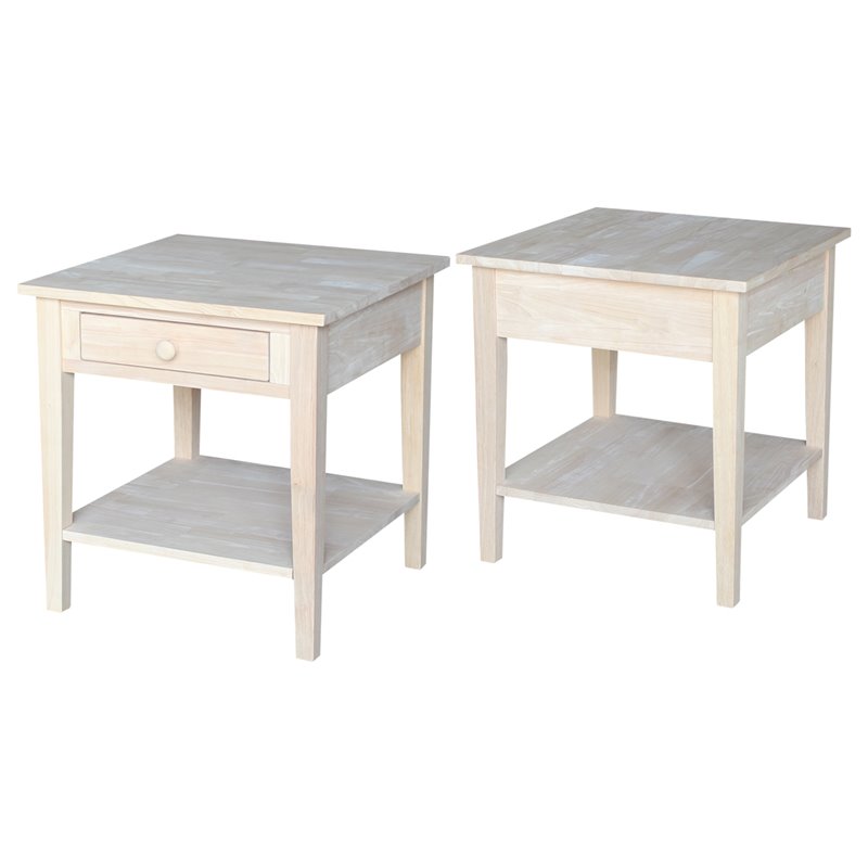 International Concepts Spencer End Table  Unfinished