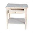 International Concepts Spencer End Table  Unfinished