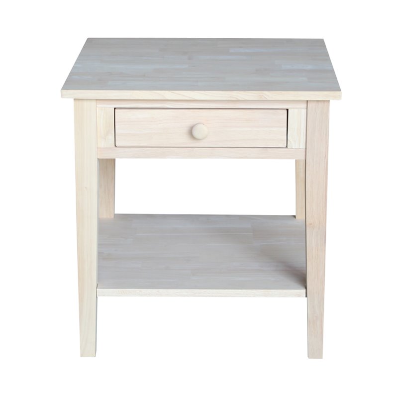 International Concepts Spencer End Table  Unfinished