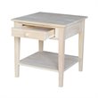 International Concepts Spencer End Table  Unfinished