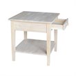 International Concepts Spencer End Table  Unfinished