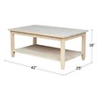 International Concepts Solano Coffee Table  Unfinished