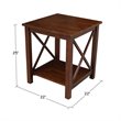 International Concepts Hampton End Table  Espresso