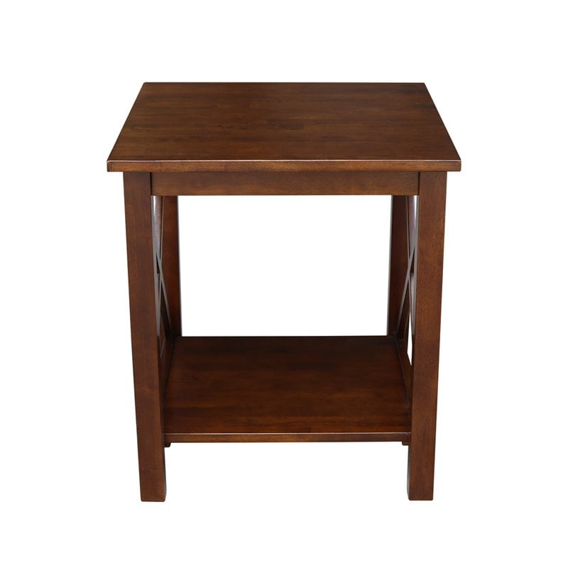 International Concepts Hampton End Table  Espresso