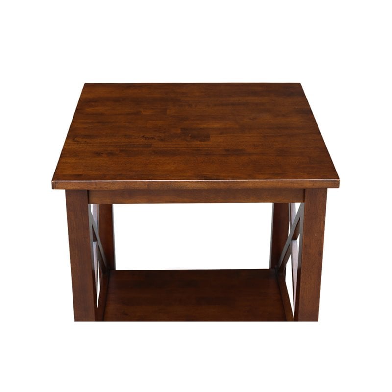 International Concepts Hampton End Table  Espresso