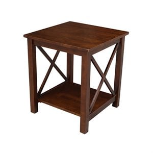 International Concepts Hampton End Table  Espresso