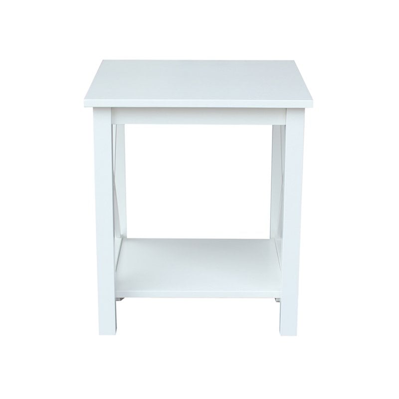 International Concepts Hampton End Table  White