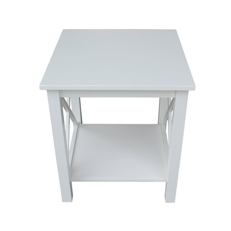 International Concepts Hampton End Table  White