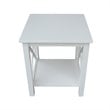 International Concepts Hampton End Table  White