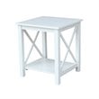 International Concepts Hampton End Table  White