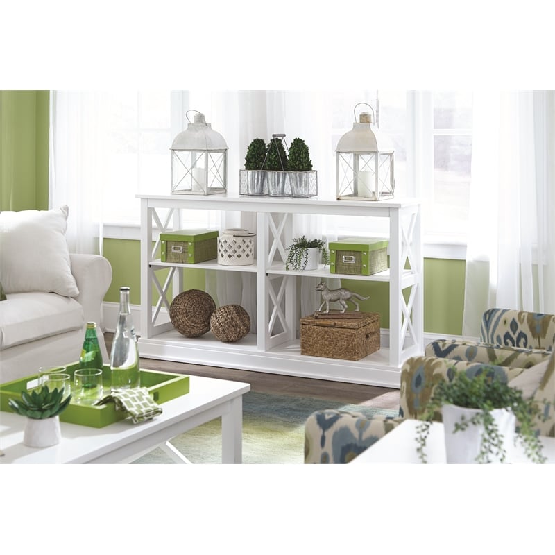 International Concepts Hampton Sofa Server Table With Shelves