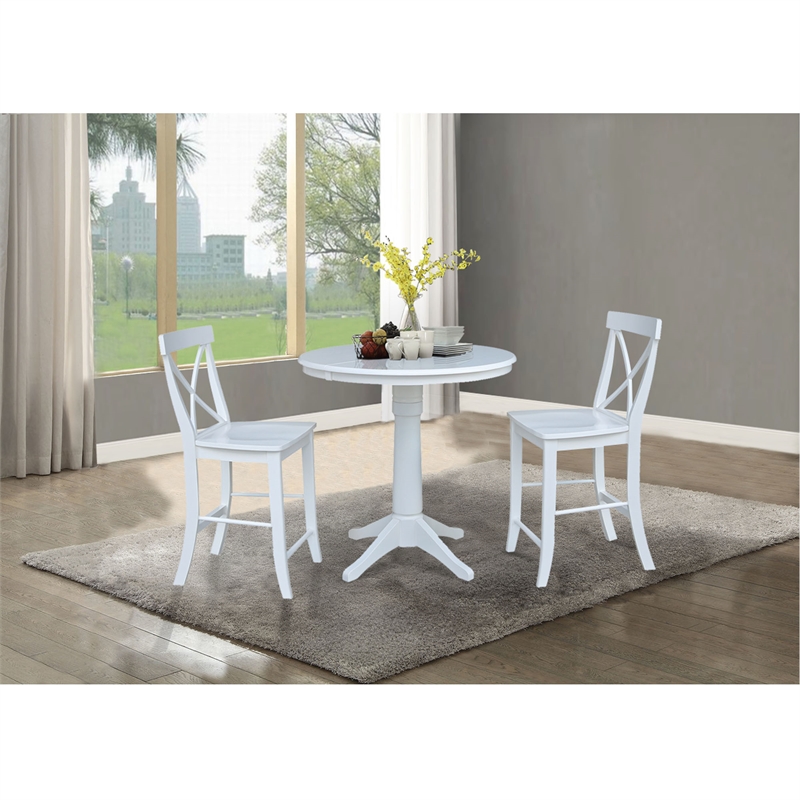 International Concepts 3 Piece Counter Height Dining Set