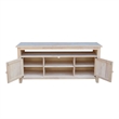 International Concepts Entertainment Solid Wood TV Stand with 2 Doors-Unfinished