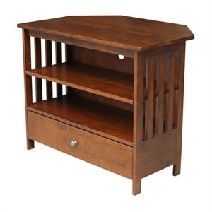International Concepts Mission Corner TV Stand in Brown