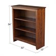 International Concepts Solid Wood Shaker Bookcase - 36