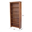 International Concepts Solid Wood Shaker Bookcase - 72