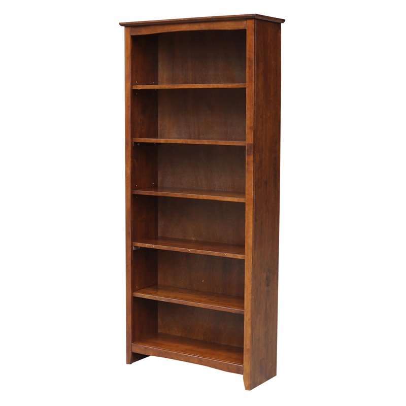 International Concepts Solid Wood Shaker Bookcase - 72