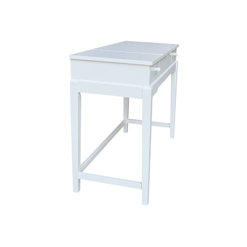 International Concepts Solid Wood Vanity Table  in White