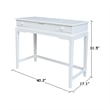 International Concepts Solid Wood Vanity Table  in White