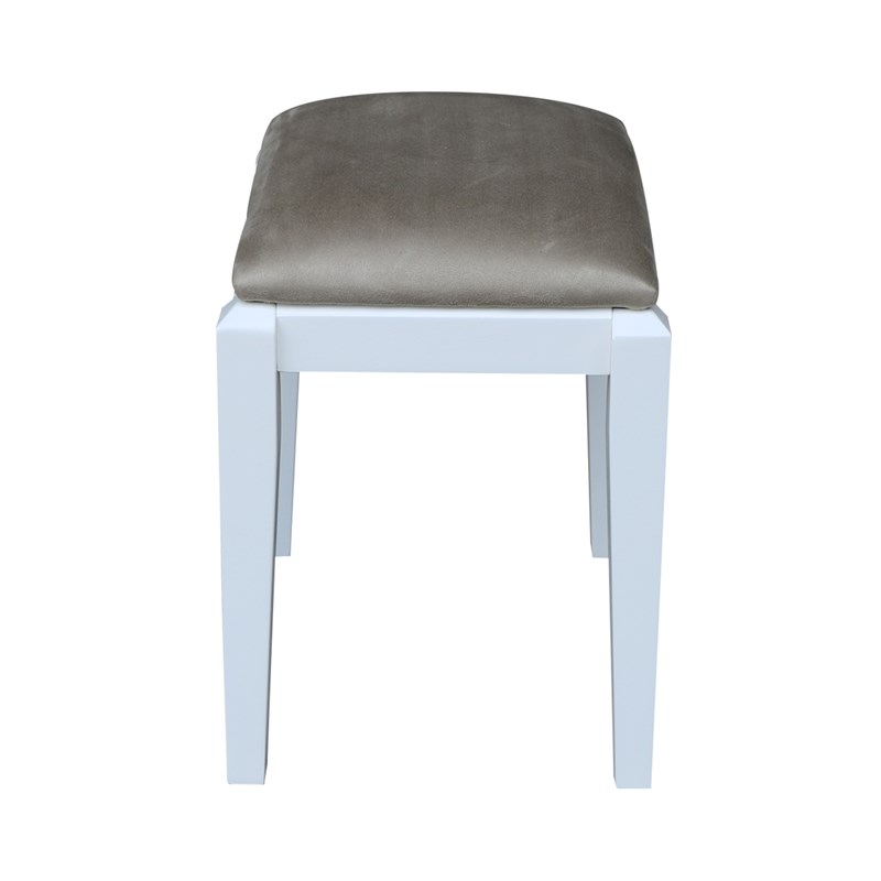 International Concepts Vanity Stool  in White