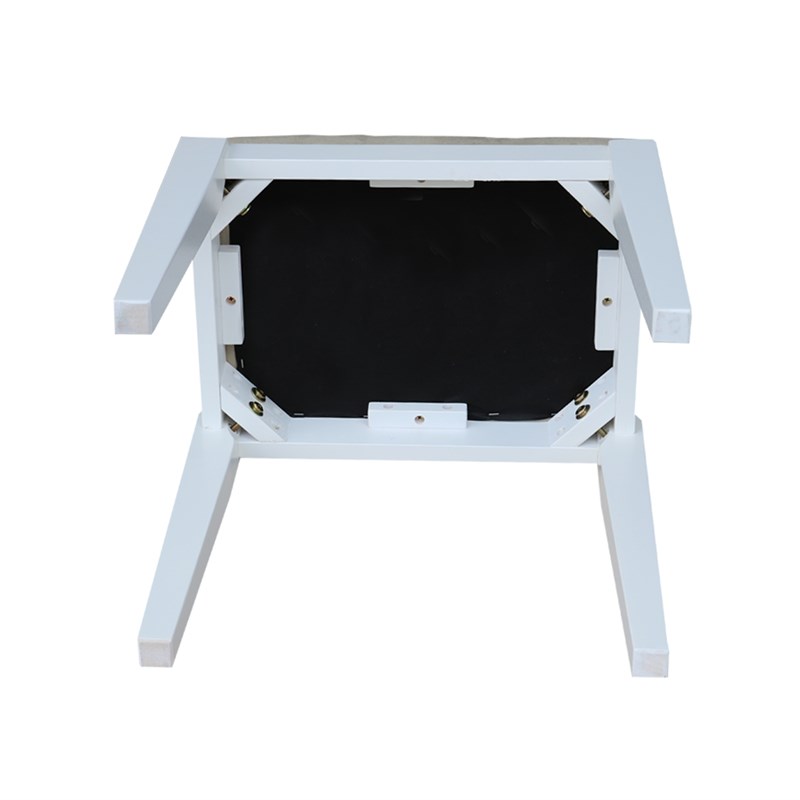 International Concepts Vanity Stool  in White