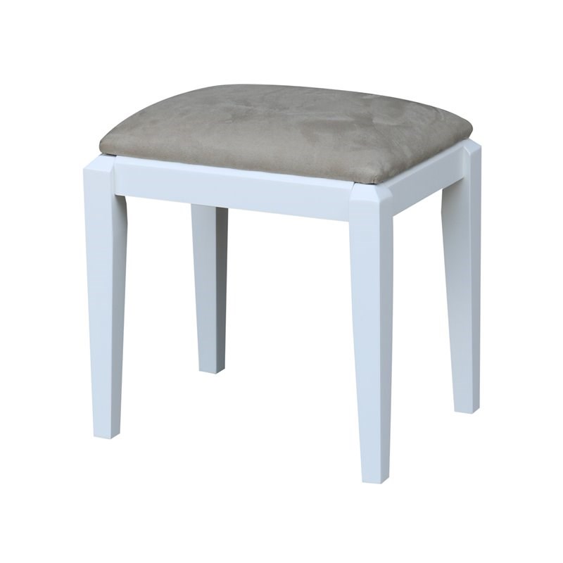 International Concepts Vanity Stool  in White