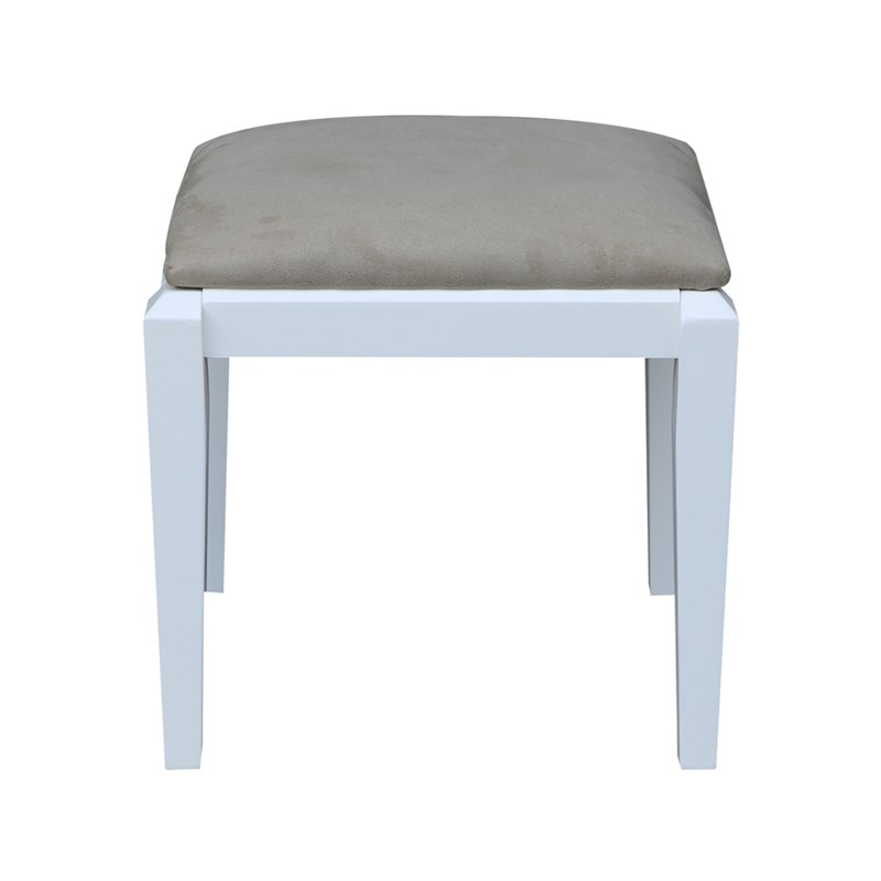 International Concepts Vanity Stool  in White