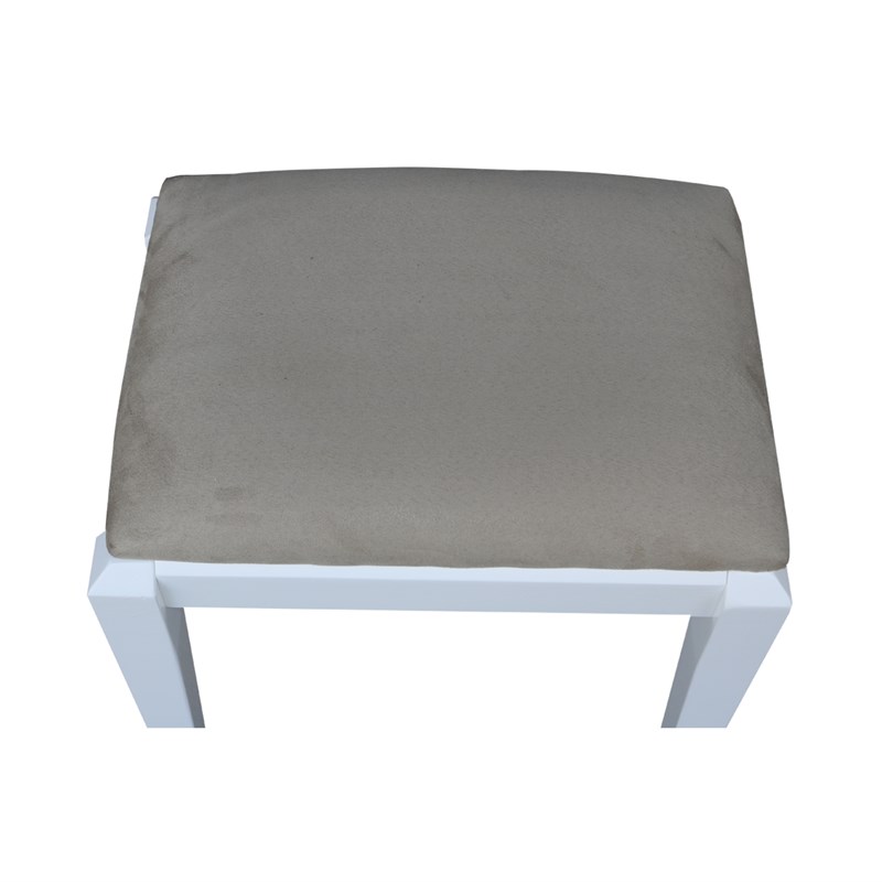International Concepts Vanity Stool  in White