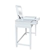 International Concepts Solid Wood Vanity Table With Bench in White