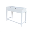 International Concepts Solid Wood Vanity Table With Bench in White