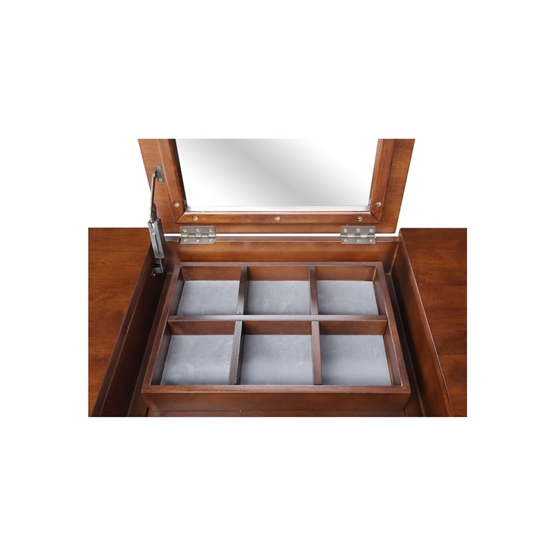 International Concepts Solid Wood Vanity Table in Espresso