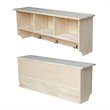 International Concepts Wall Shelf Unit with Storage
